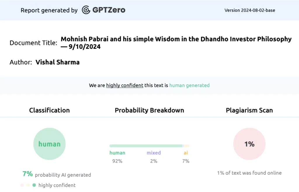 Mohnish Pabrai and his simple Wisdom in the Dhandho Investor Philosophy - Writing Report